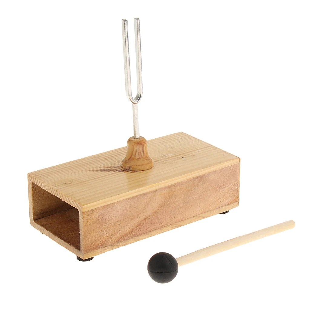 440HZ Tuning Fork + Hammer Ball + Wooden Resonant Box Diagnostic For Acoustic Instrument Set