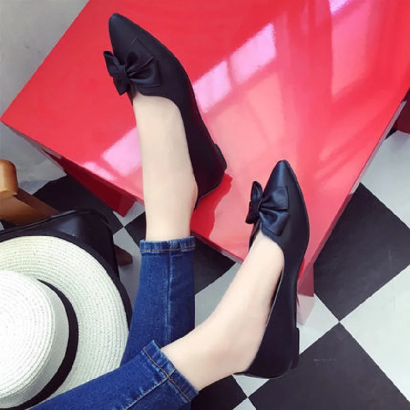 Chaussures 2 Femelle Nouvelles Simples 1 Coréenne Ressort Travail Plates 2018 Noir rOwrx6qB1
