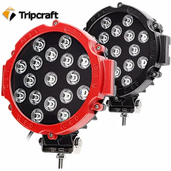 

7inch 51w LED work light spot beam Driving lights for offroad Truck Tractor ATV SUV UAZ auto 4WD 4x4 ramp 12V 24V 6500k car lamp