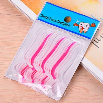 

20pcs/set Dental Flosser Interdental Brush Clean Teeth Stick Plastic Toothpicks Floss Pick Oral Hygiene Tooth Dental Floss