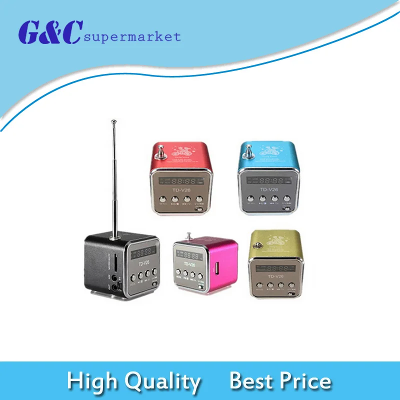 

TD-V26 Portable Mini Portable Speaker Radio with Digital and Micro SD / TF / USB / FM Radio