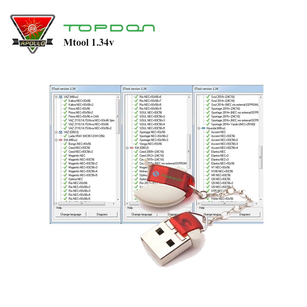 

MTool Mileage Programmer V1.34 Mileage Change of Cars OBD M bus PIN Car Mileage Correction Tool