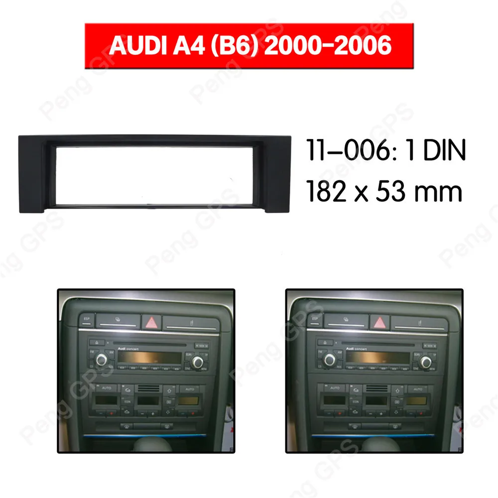 

1 din Car Radio stereo Fitting installation fascia For AUDI A4 (B6) 2000-2006 Stereo Frame Fascias Panel Facia DVD CD Dash Facia