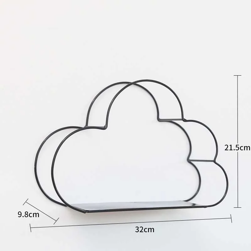 Скандинавские железные облачные сетки настенная полка комбинированная настенная подвесная декоративная многофункциональная стойка для хранения для дома гостиной спальни