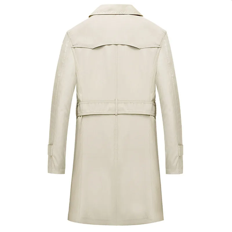 2018 Autumn Winter Top Quality British Slim double breasted mens long trench coat Europe trenchcoat jacket male coat trench 