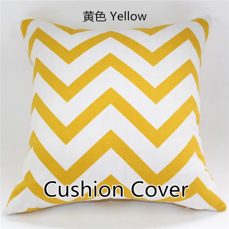 2 шт. Подушка Чехол модное украшенное волнистыми полосками colorthrow Подушка Чехол геометрический домашний декор Чехлы для подушек размером 45*45 см холстины хлопка изготовленные на заказ большие размеры 40-50 - Цвет: yellow