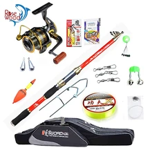 RoseWood спиннинговая удочка, светильник, портативная телескопическая удочка и катушка, рыболовные крючки, комбо для ловли карпа, баса