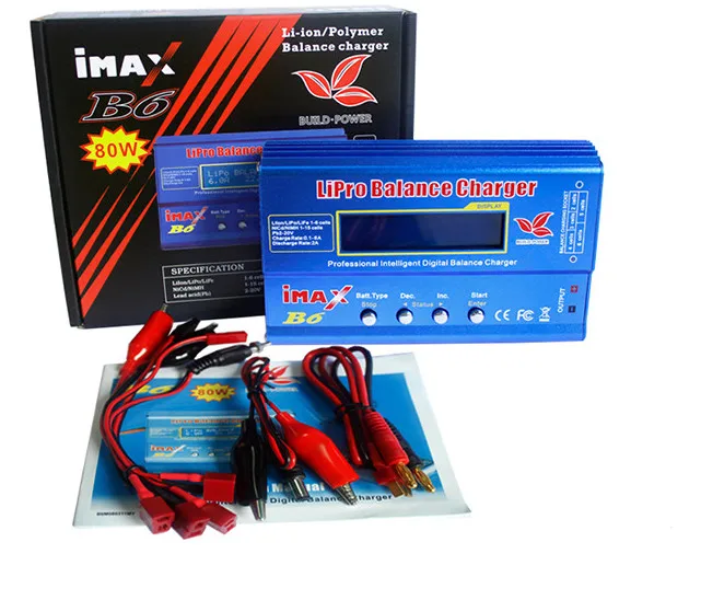 imax B6 B6AC Battery Balance Charger 80W 6A LCD Display Li-ion Polymer Ni-MH | Электроника