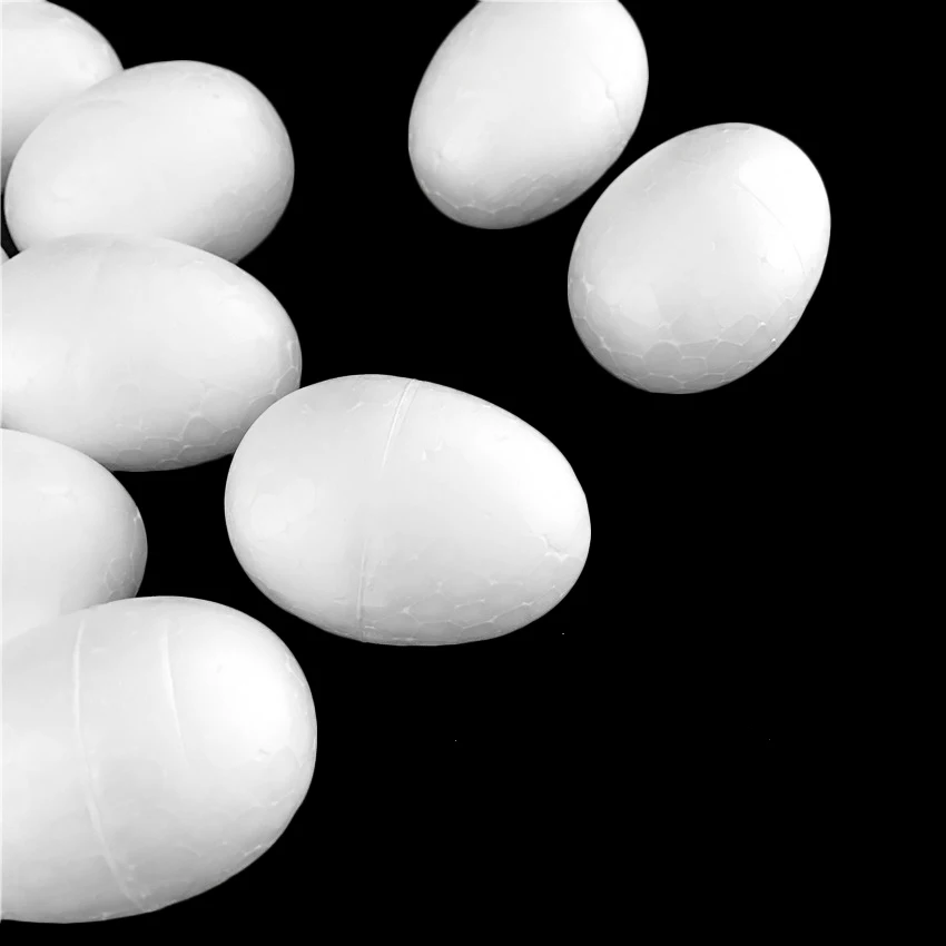 

Easter decoration 50pcs/set 3.5CM 6CM Durafoam Eggs DIY Styrofoam Easter Egg Foam Crafts for Easter Baby Shower Party Decoration