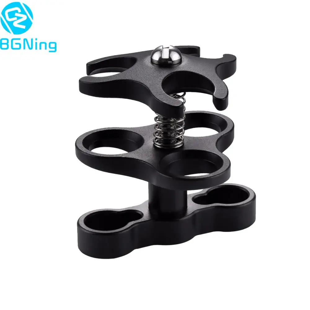 

Triple Ball Clamp Diving Camera Bracket Aluminum Spring Flashlight Butterfly Clip Underwater Photography Mount Adapter Accessory