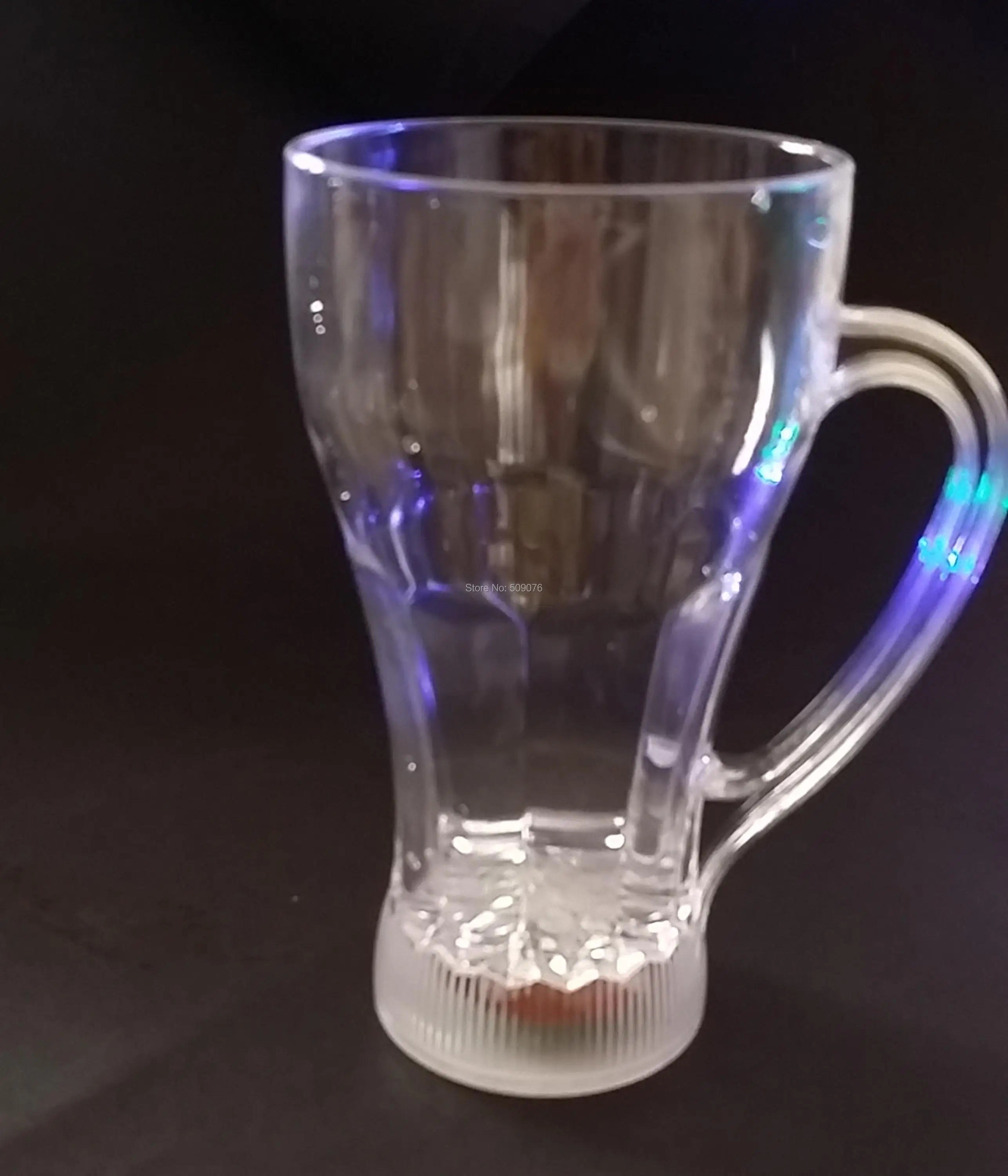 

Free shipping 5pcs/lot 18OZ LED Light Up Beer Cup Automatic LED Flashing glass Mug Bar Water Sensor Light Inductive Mug Party