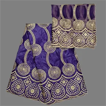 

(5+2) design wedding/party African cotton bazin riche lace fabric matching French tulle net lace fabric IKBN3