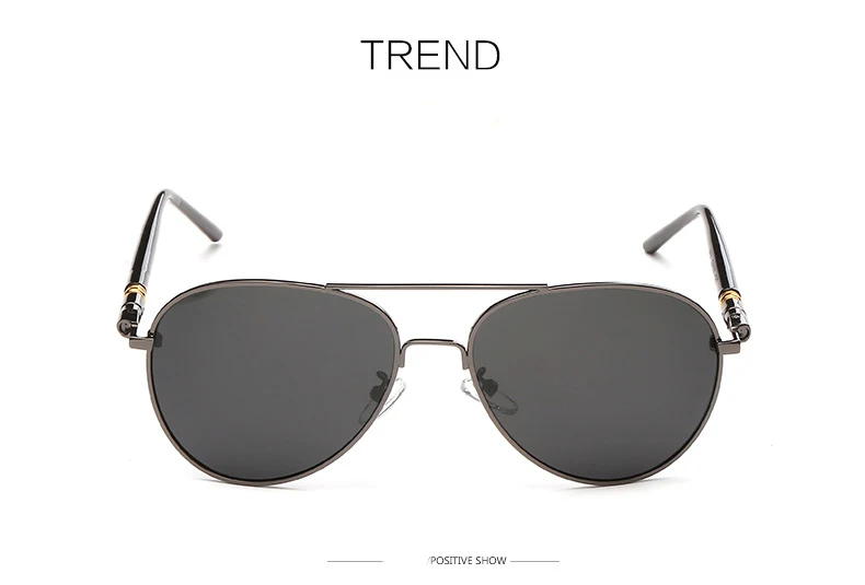 Классические мужские солнцезащитные очки Metail из сплава, поляризационные, фирменный дизайн, мужские солнцезащитные очки для вождения