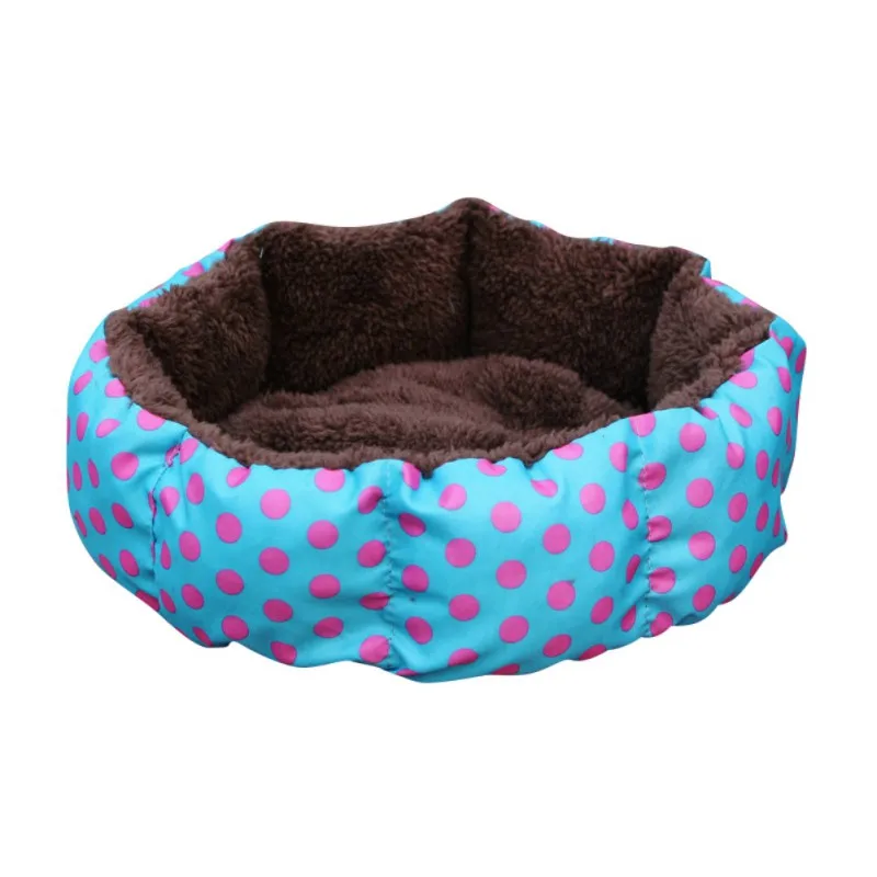 Hot sales! NEW! Colorful Leopard print Pet Cat and Dog bed Pink, Blue, Yellowish brown, Deep pink, SIZE S M L XL - Цвет: Синий