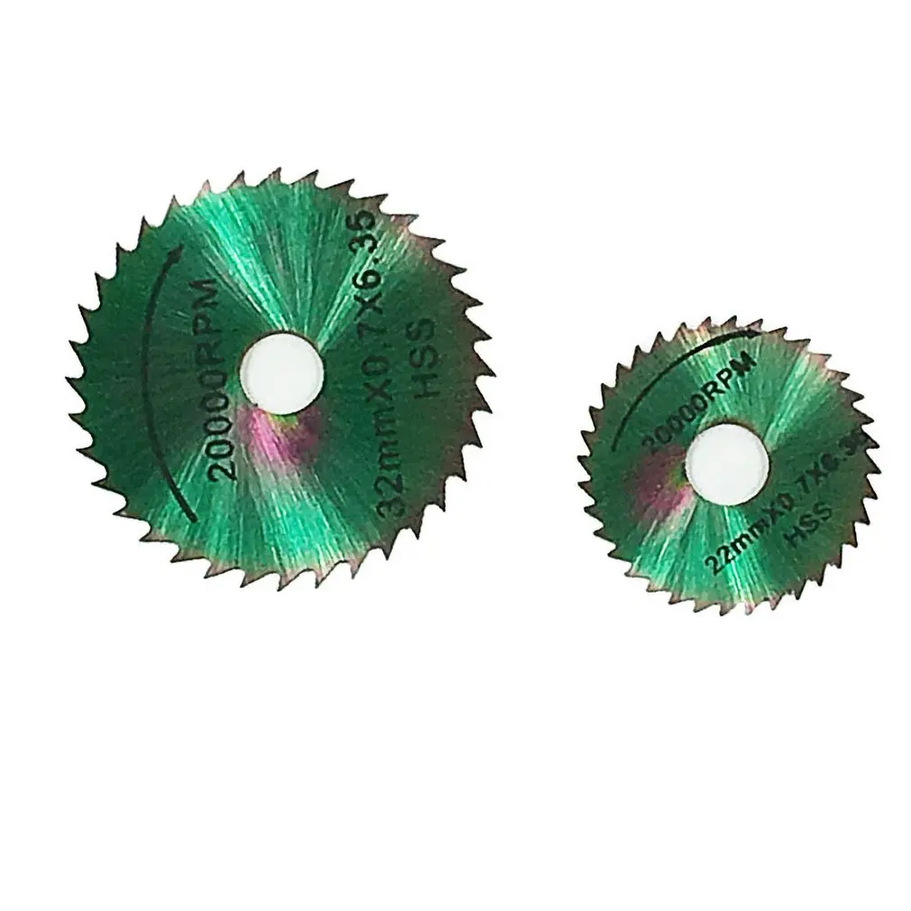 6 шт. HSS красочные циркулярные пильные диски набор для резки древесины диски для Dremel металлический резак роторный инструмент с дрели оправки