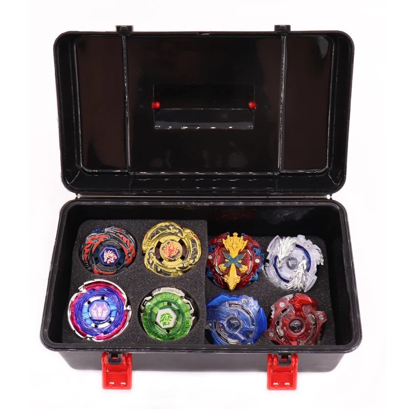 

Beyblade Set 8pcs Gyro+3pcs Launcher+1pc Handle With Plastic Box Spinning Top Fighting Gyro Golden Dragon B34 B35 BB48 BB66