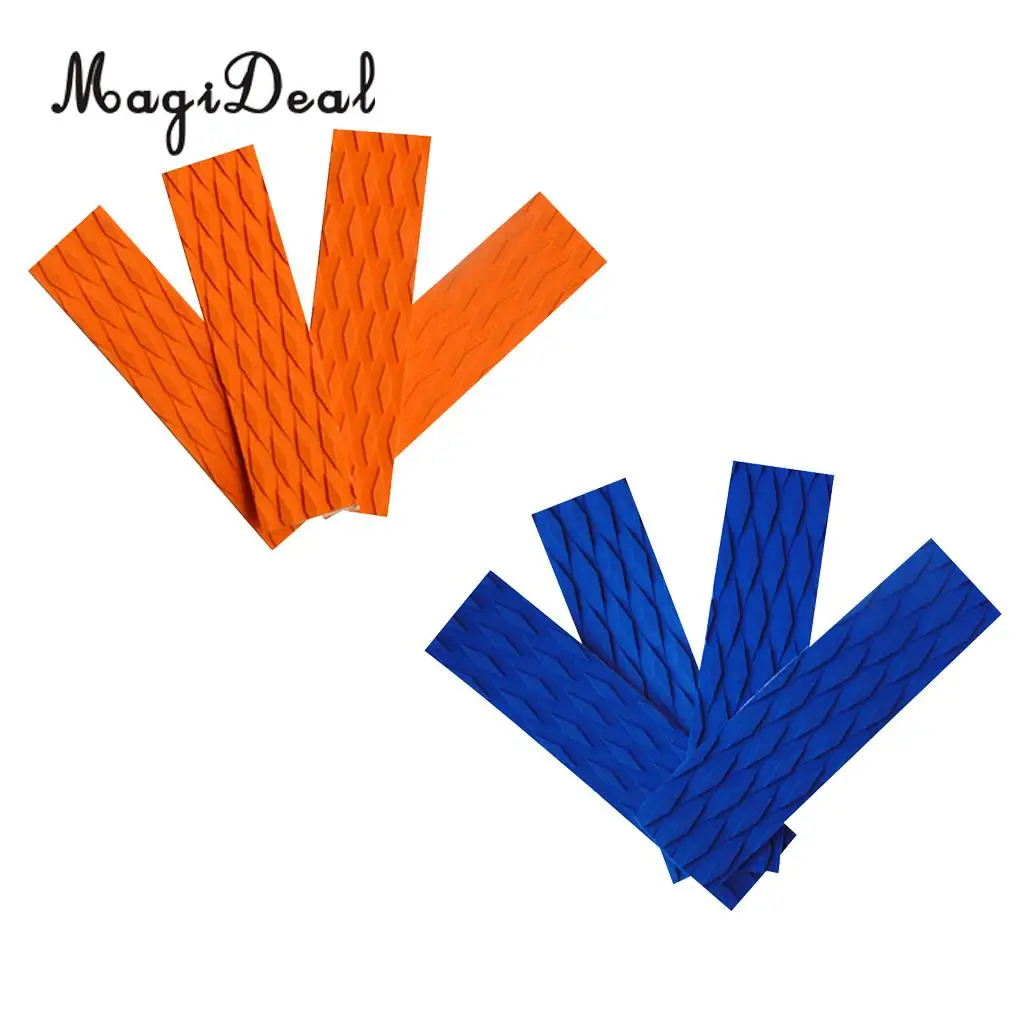 MagiDeal LongBoard 4Pcs Non-Slip EVA Surfboard Traction Pad Bar Grip Skimboard SUP Surfing Surf Body Board Shortboard Accessory