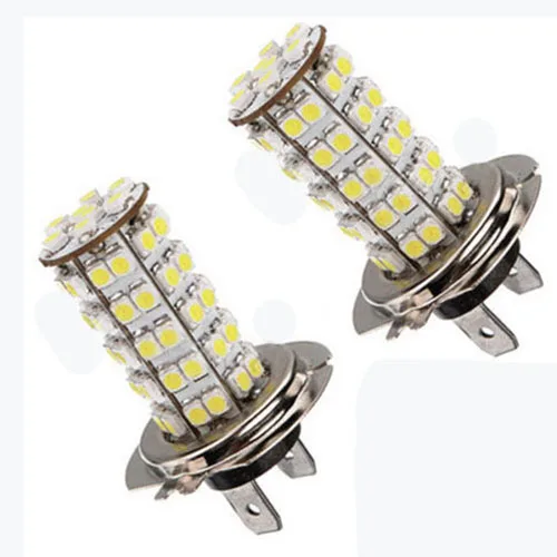 Пара ламп H7 5W 68 SMD 3528LED 6000K положение Авто Настройка белый светильник 12V 5W