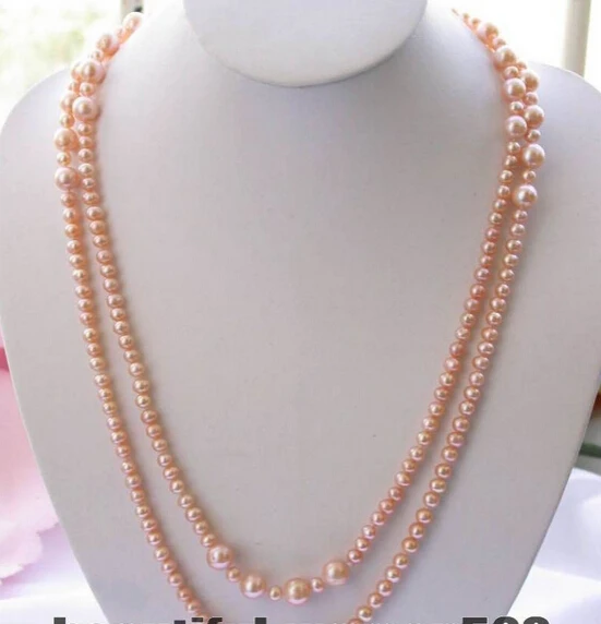 

SHIPPING50" 10mm pink round freshwater pearl necklace(z2947)