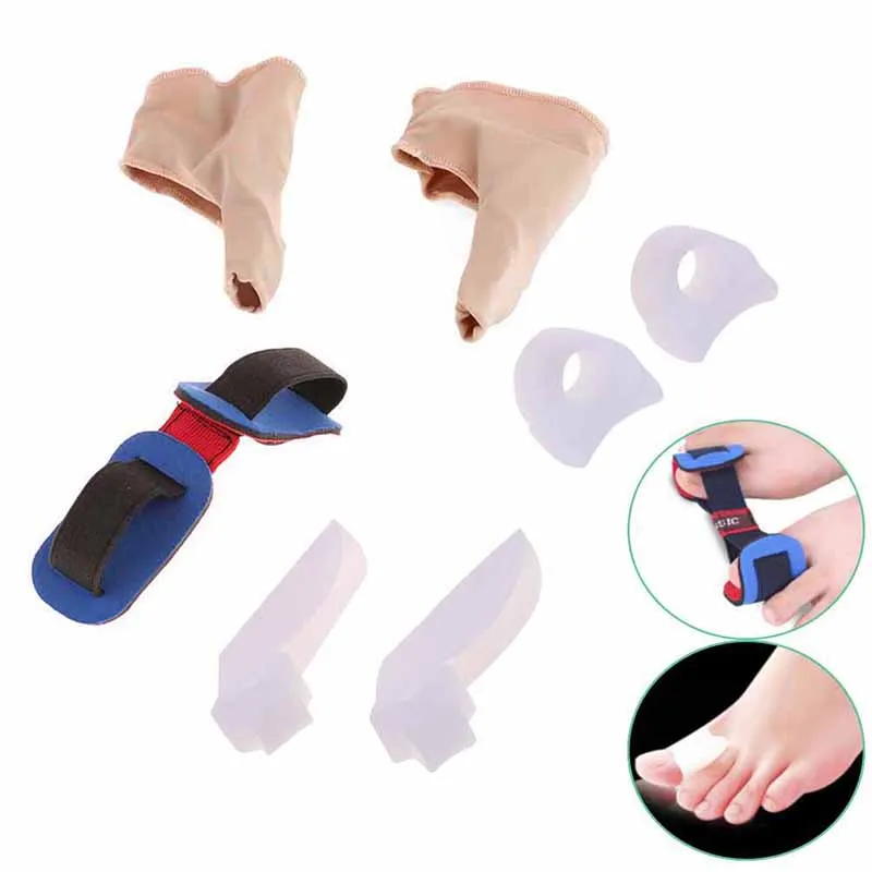 7PCS/SET Bunion Sleeves Hallux Valgus Corrector Alignment Toe Separator Metatarsal Splint Orthotics Pain Relief Foot Care Tool
