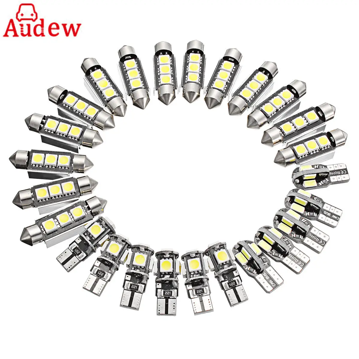 

25Pcs Car LED lights White interior Lamp package kit for BMW 7 series E 65 E 66 (2002-2008)