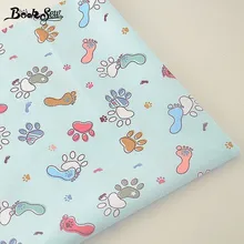 Booksew, хлопок, саржевая ткань, узор, ткань для шитья простыней, Крафт, скрапбукинг, квилтинг, синий, домашний текстиль