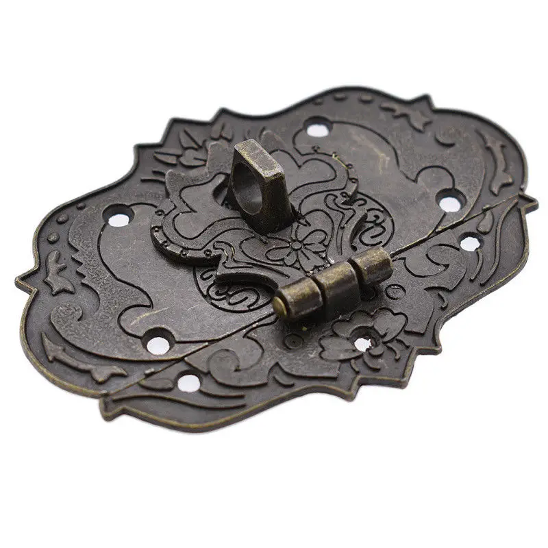 Mayitr 1 Set Retro Jewelry Box Hasp MIni Hasp Latch Lock Bronze Jewelry Chest Wooden Box Box Clasp Lock Hardware Tools