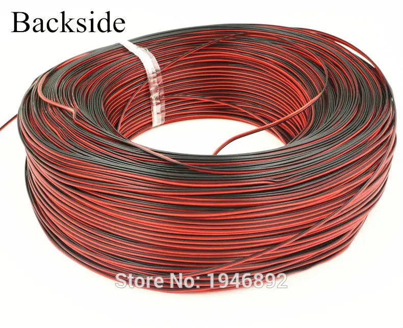 30 м/лот Луженая Медь 22AWG 2 pin Красный Черный кабель ПВХ изоляцией светодио дный LED кабель 17/0. 16TS * 2