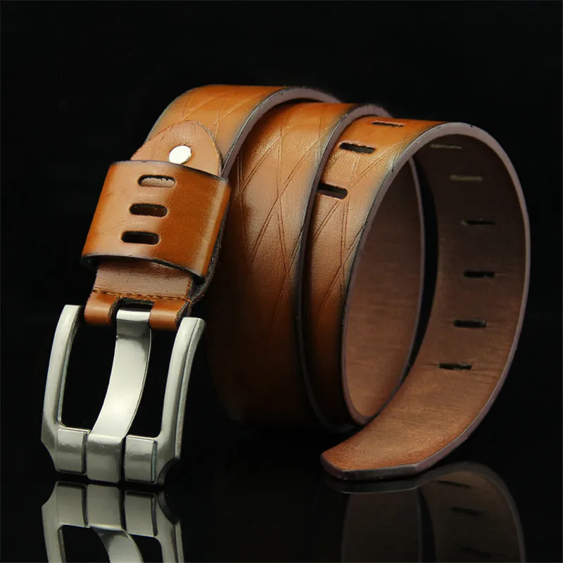 

2019 Men Leather Casual Belt Vintage Designer Pin Buckle Strap Quality PU Leather Belts Male Waistband Cummerbund
