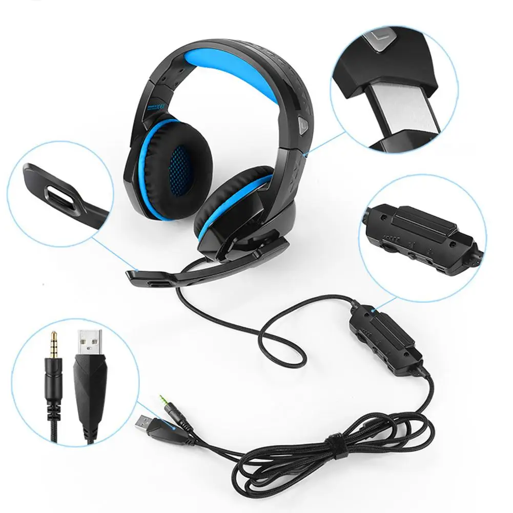 Gaming Headset Headphone With LED Light 