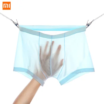 

3pcs Xiaomi Mijia Summer Ultra-thin Men's Panties Ice Silk Seamless Men's Boxer Solid Translucent Underpants Breathable Panties
