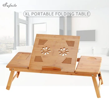 

SUFEILE Oversized Laptop table Collapsible Portable Computer Desk Home simple dining table Wooden office Simple study table