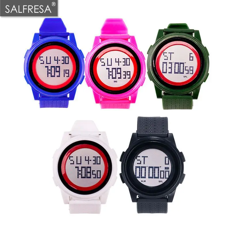 

New LED Watch Smart Stopwatch SALFRESA Chronograph Alarm Clock Children's Plastic Sports Watches Bracelet Smart Wearable Device