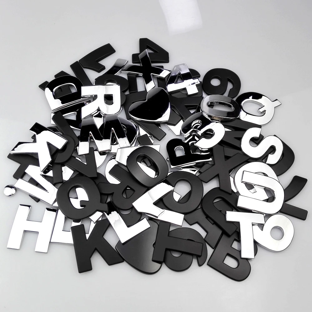 

Car Accessories Number Sticker Rear Trunk Letter Badge Metal Emblem for BMW Hyunda Chevrolet Mercedes Benz Skoda Peugeot Nissan