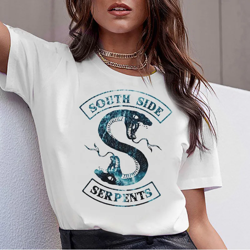 Футболка Riverdale South Side Serpents Женский Топ футболка женская 2019 уличная одежда