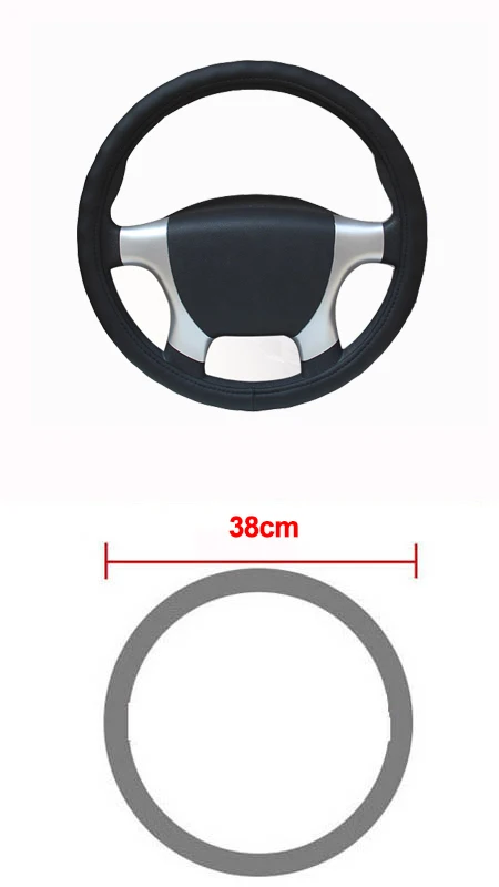 Чехол на руль багажника автомобиля для 36 38 40 42 45 47 50 см Авто оплетка на руль Volant Funda Volante чехол на руль - Название цвета: 38CM