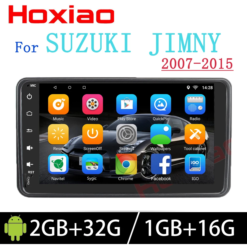 Hoxiao Android 6,0 для SUZUKI JIMNY 2007- gps HD мультимедийный плеер Карта Навигация wifi ROS BT без DVD 7 дюймов 2DIN Автомагнитола