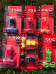 Бесплатная доставка красочные FOX 40 Свистки и шнурки в красный блистерная упаковка