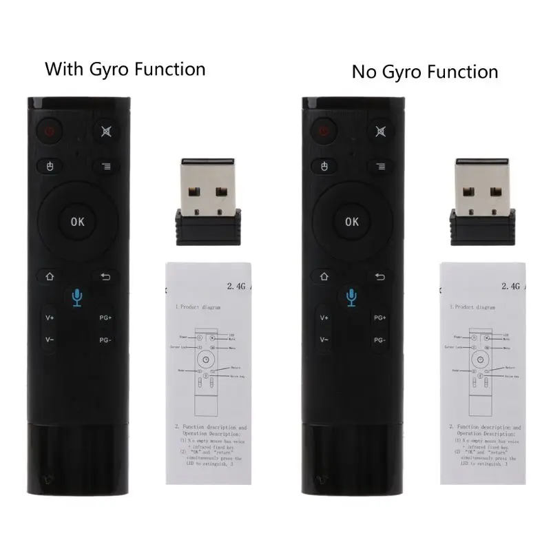 

Q5 Voice Control Gyro Air Mouse With Microphone 3 Axis Gyroscope Remote Control For Smart TV Android Box
