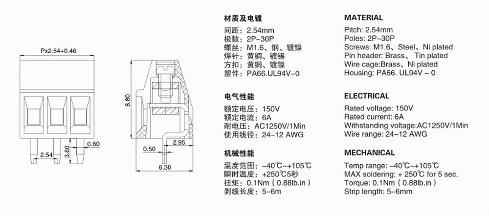 J1001 J1002 Drawing PCB Terminal 128-2.54.