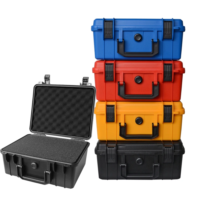 Comprar Caja de herramientas de seguridad de 280x240x130mm caja de herramientas de almacenamiento de plástico ABS Caja de Herramientas sellada con espuma en el interior de 4 colores