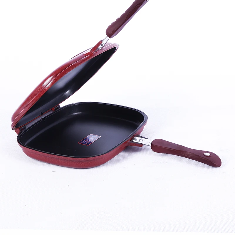 Double Sided Frying Pan 28cm Cast Iron Nonstick Pressure Cooker Pot