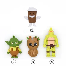 Usb флеш-накопитель, флеш-накопитель, карта памяти, флеш-накопитель, 16 ГБ, 8 ГБ, 4 Гб, 32 ГБ, 64 ГБ, модный мультяшный Usb 2,0, реальный объем памяти, Usb