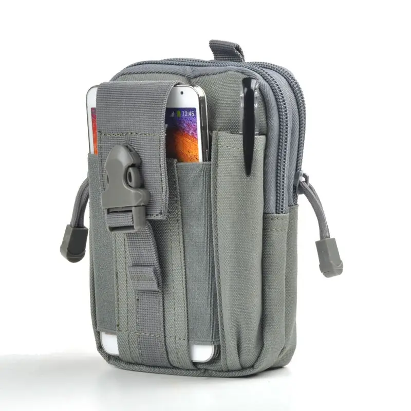 Водонепроницаемый Военный D30 1000D поясная сумка мужская портативная водостойкая сумка-кошелек для телефона дорожная Повседневная армейская поясная сумка - Цвет: gray