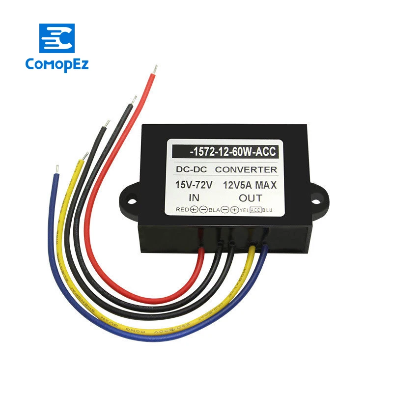 24 В 36 в 48 в 60 в до 12 В DC преобразователь ACC управление линии памяти Функция 15-72 В до 12 В питание напряжение понижающий модуль