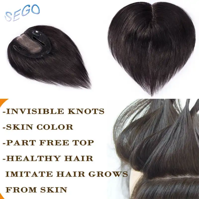 Sego 6 Inch 10 12cm Straight Weld And Mono Base Hair Toppertoupee