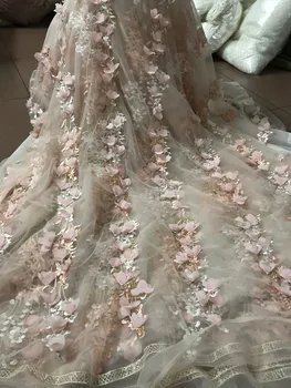 

nigerian soft lace fabrics for wedding L-10784 Embroidered tulle lace high quality 5yard/lot