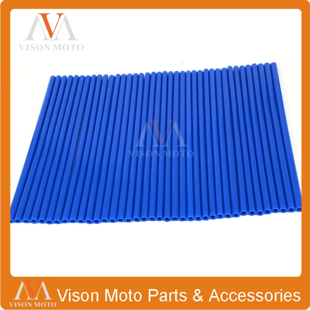 72PCS Blue Spoke Guard Wrap Covers Protector For YZ125 WR250F YZ250F