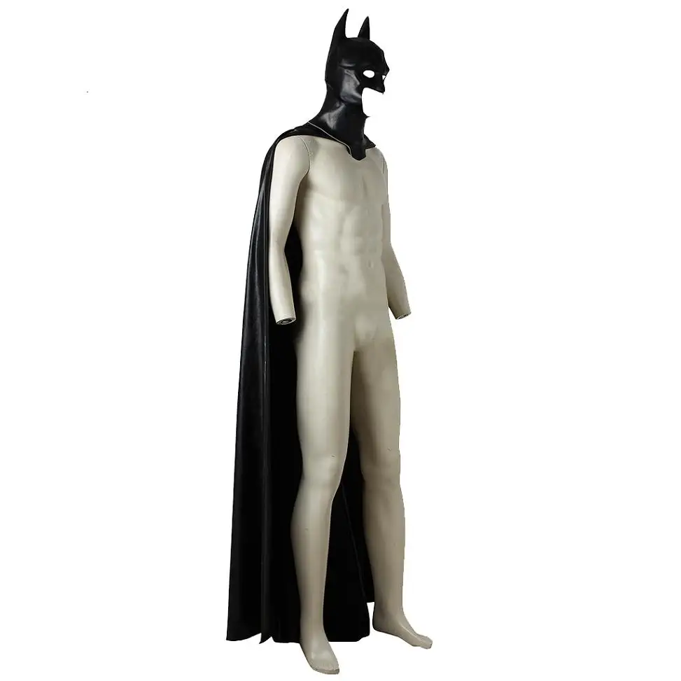 CostumeBuy Бэтмен косплей супергерой косплей Бэтмен Маска пояс Необычный кожаный плащ косплей Лига Справедливости Бэтмен аксессуары - Цвет: cloak mask
