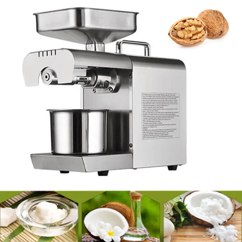 

Newest 110V/220V Commercial Sunflower Oil Press Machine High Oil Extraction Rate Peanut Sesame Oil Press Machine Price For Home